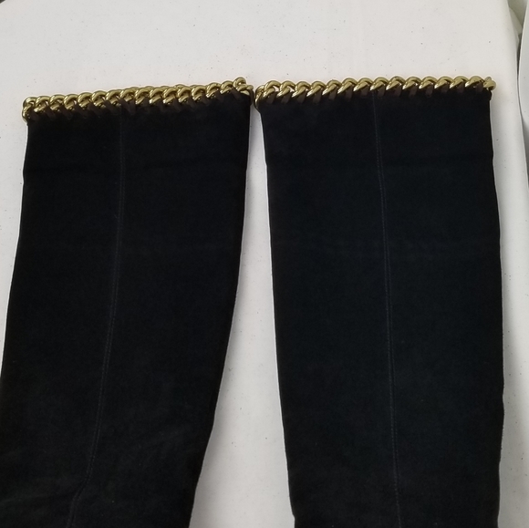Sergio Rossi Black Suede Over the Knee Boots 39 - Picture 10 of 14